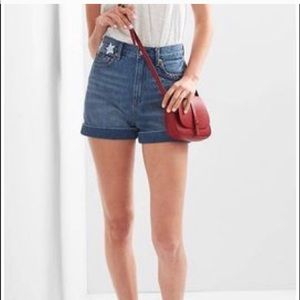 High Rise Denim Shorts